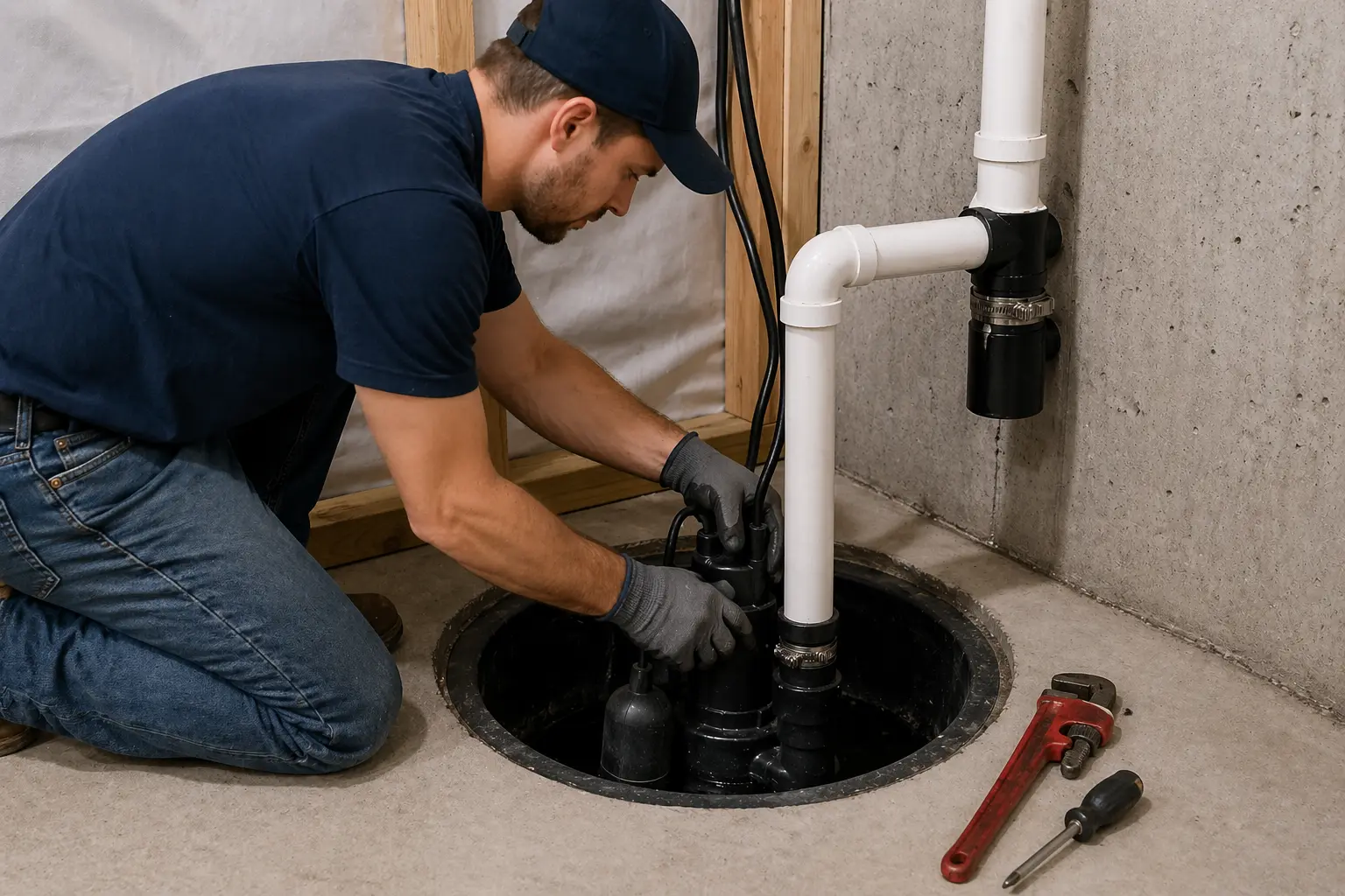 Sump pump repair in Stittsville